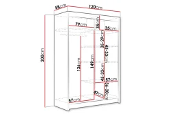 Estella Garderobe 120x200 cm
