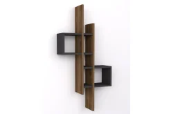 Vegghylle-Estetal Vegghylle 54x20 cm 8 Hyller Tre/Natur,Antracit