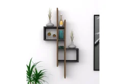 Vegghylle-Estetal Vegghylle 54x20 cm 8 Hyller Tre/Natur,Antracit