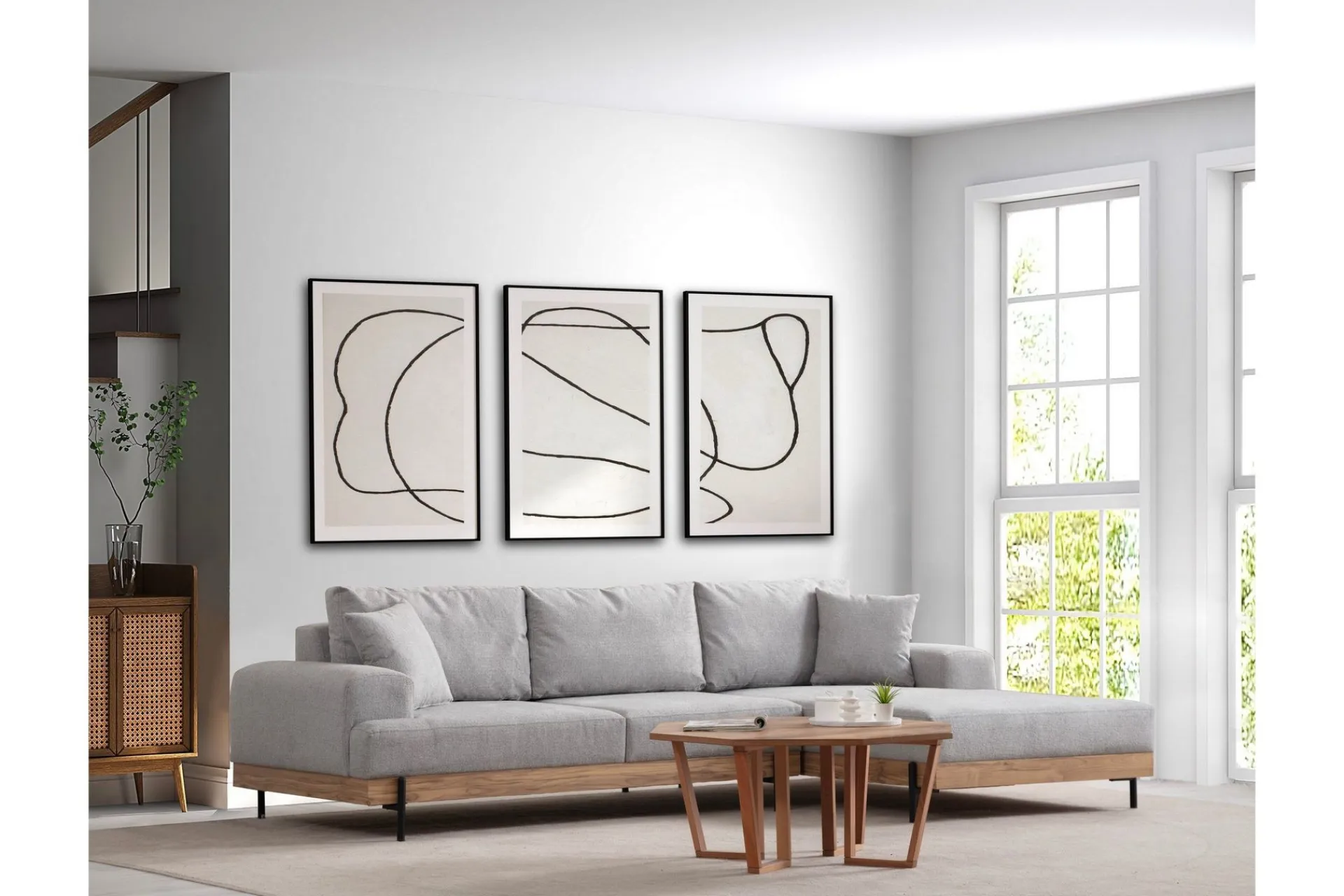 Hjørnesofa-Eti Hjørnesofa 3-seter Grey