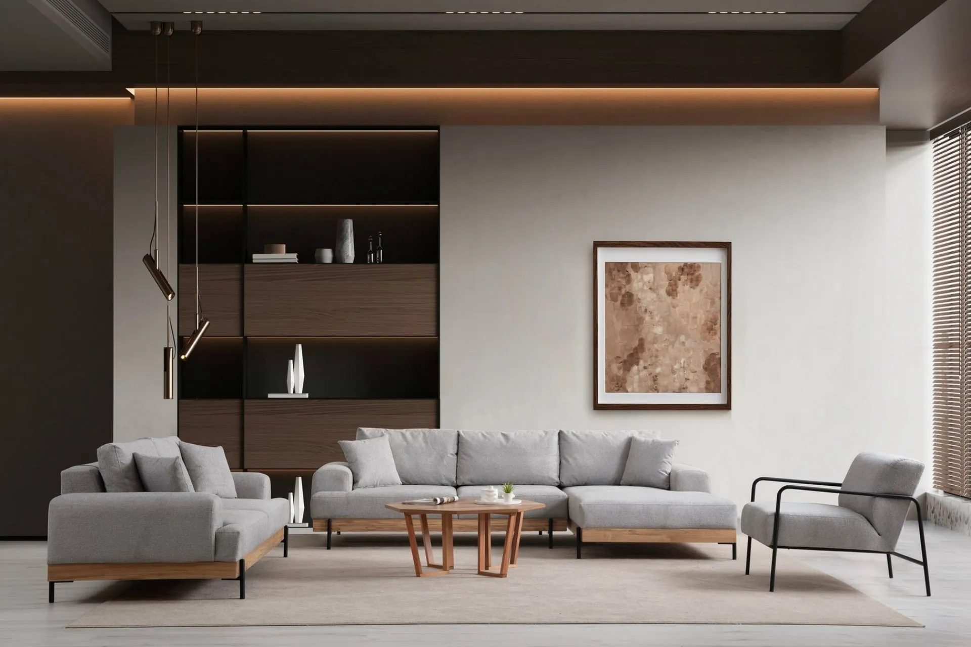 Hjørnesofa-Eti Hjørnesofa 3-seter Grey