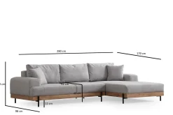 Hjørnesofa-Eti Hjørnesofa 3-seter Grey