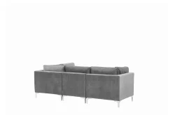 Velour Sofa & Fløyel Sofa-Evja 3-seters Sofa Grå
