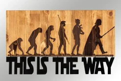 Skilt-Evolution Veggdekor Svart/Valnøtt