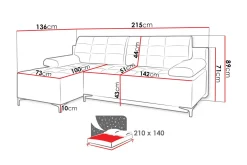 Sovesofaer-FABIO 4-seters Sovesofa Venstre Minsk 1