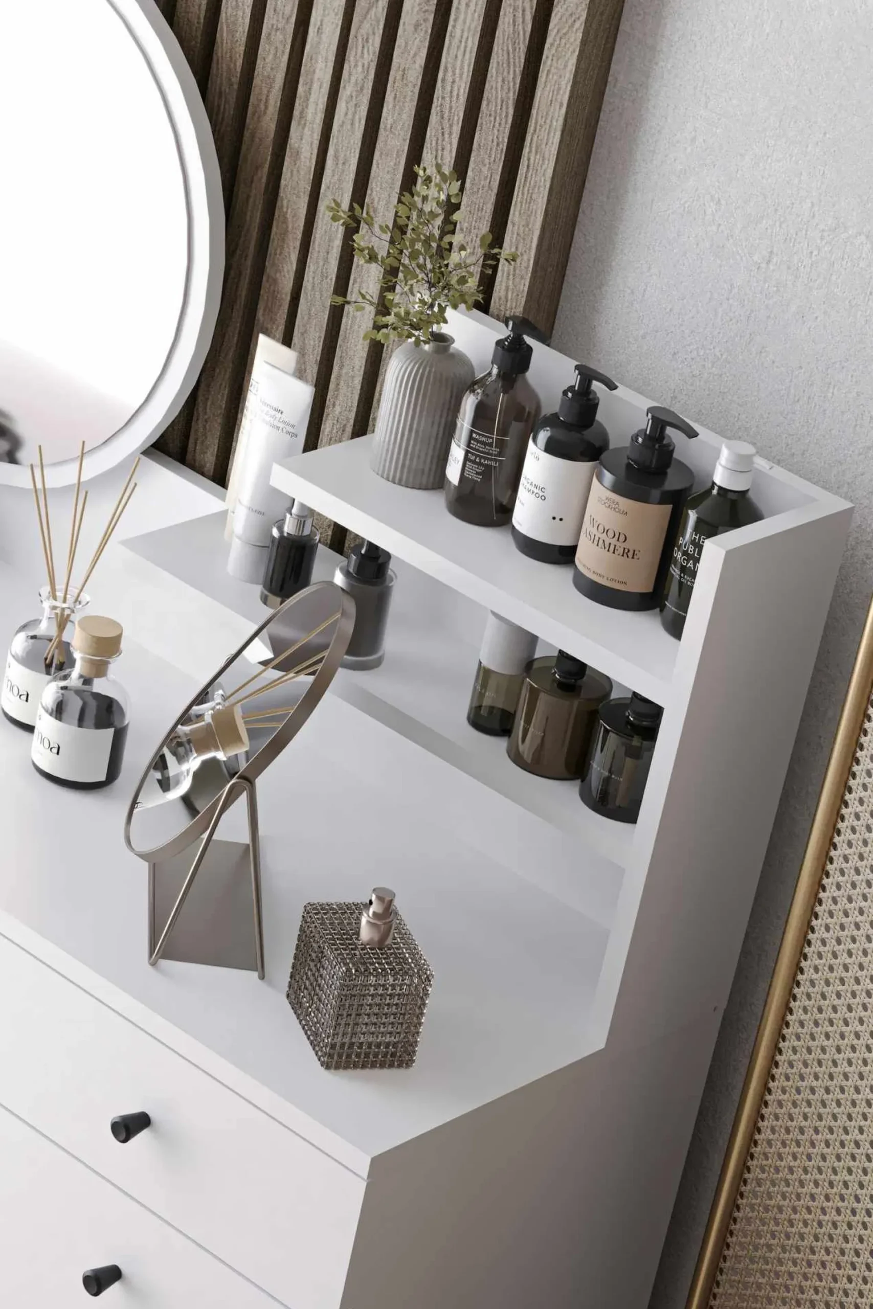 Fabrony sminkebord med speil 90 cm