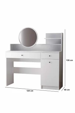 Fabrony sminkebord med speil 90 cm