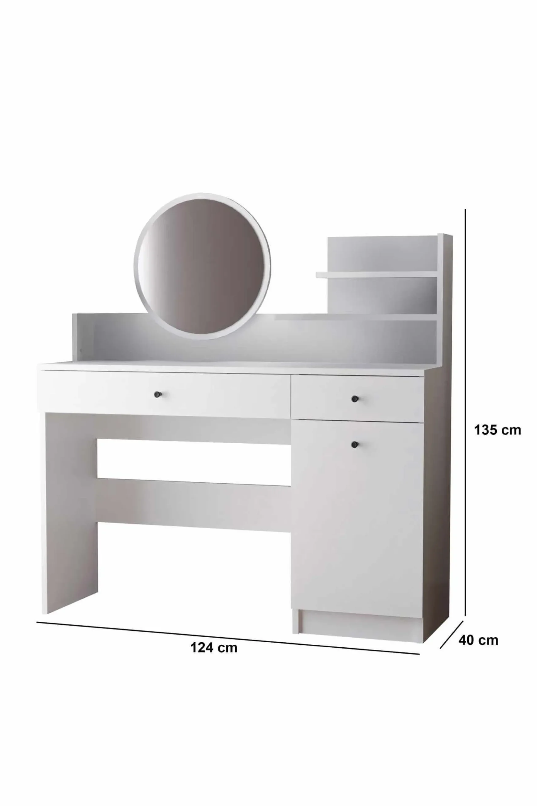 Fabrony sminkebord med speil 90 cm