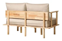 2 Seter Sofa-Fadey Sofa 2-seter Beige,Lett ved