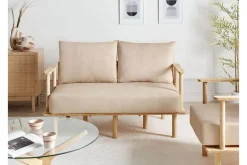 2 Seter Sofa-Fadey Sofa 2-seter Beige,Lett ved