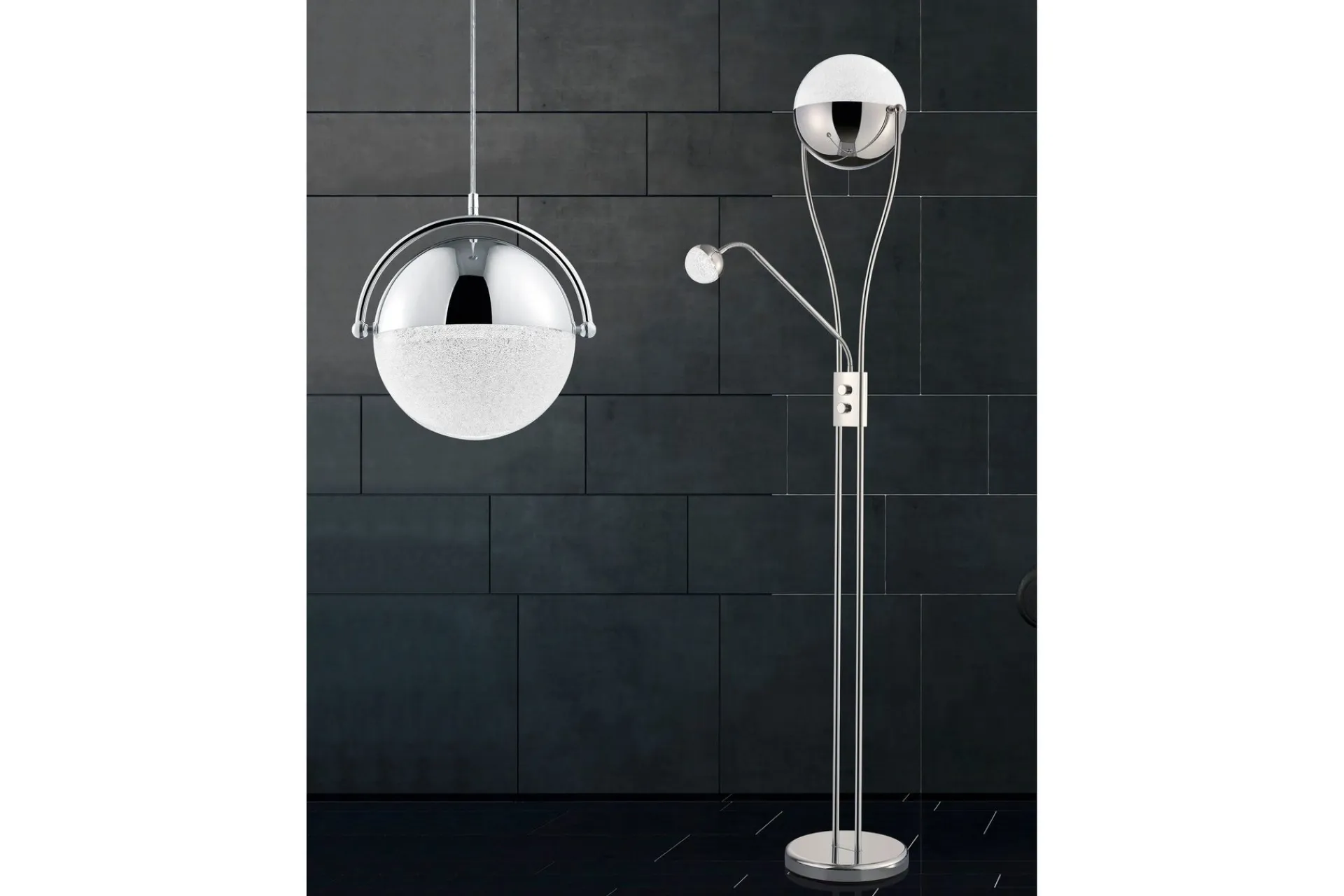 Trio Lighting Stuelampe|Soveromslampe-Falivene Gulvlampe LED Krom
