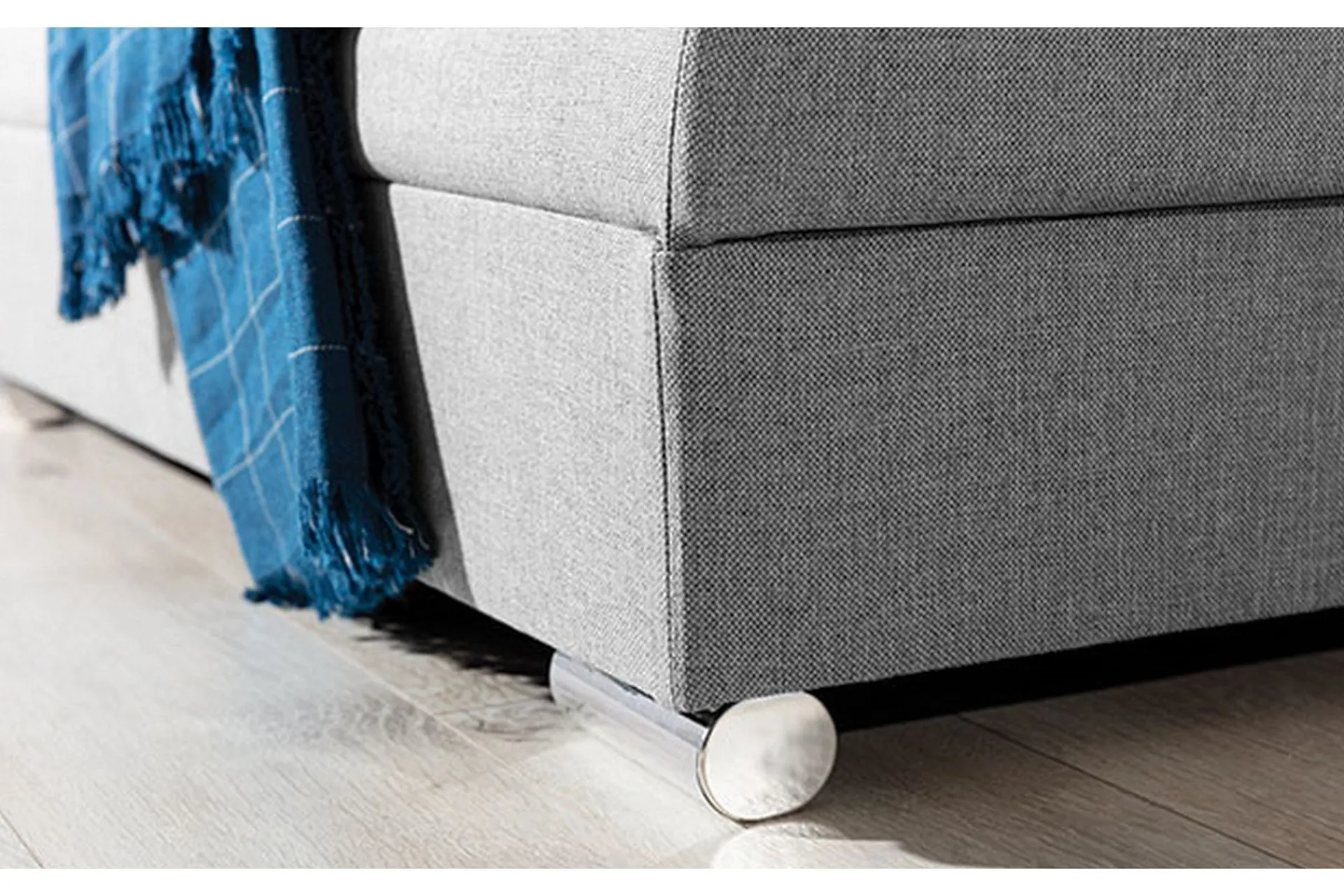 Sofa Med Sjeselong-Falseti Divansofa Venstre Grey