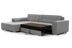 Sofa Med Sjeselong-Falseti Divansofa Venstre Grey