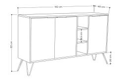 Gangbord|Avlastningsbord-Fanthyttan Avlastningsbord Brun/Hvit