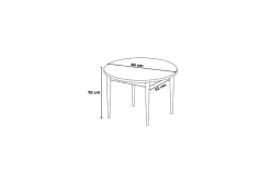 Spisebord & Kjøkkenbord-Farefax Spisebord 90 cm Rund Brun