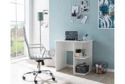 Wohnling Kontorbord-Farleys Skrivebord 82 cm med Oppbevaringshyller Hvit