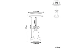 Avlastningsbord-Favor Sidebord 29 cm Gull