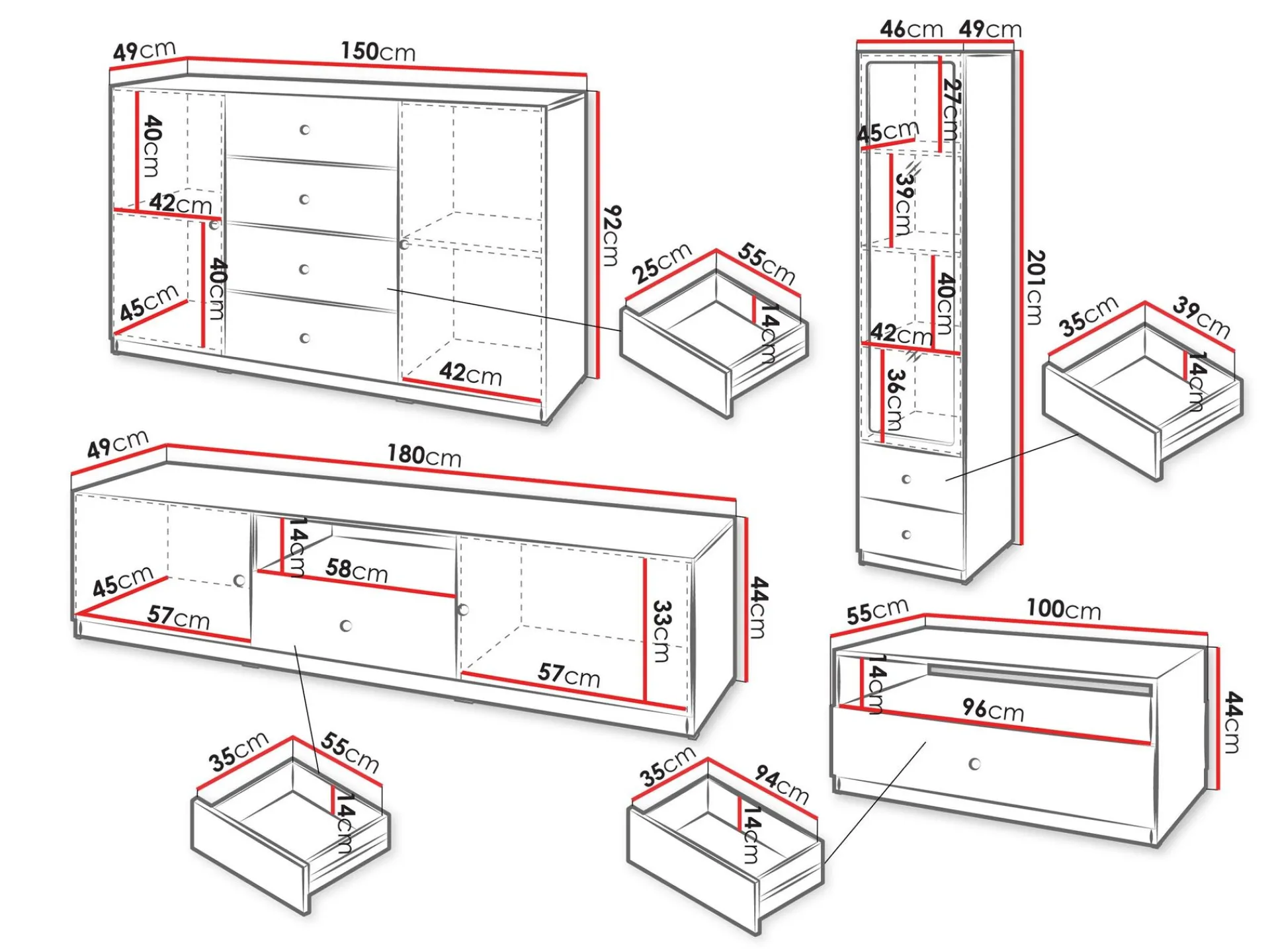 Møbelsett Til Stue-Fayric Møbelsett for stue Beige