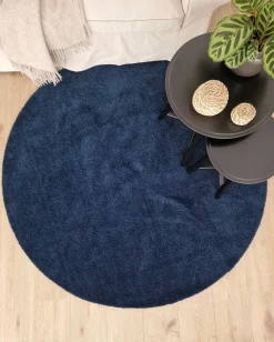 KM Home Moderne Tepper-Feel Matte 200 Rund Blå
