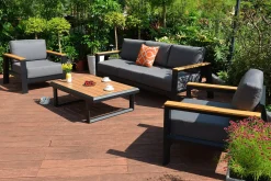 Veranda & Terrasse|Loungesett-Felino Sofagruppe Svart