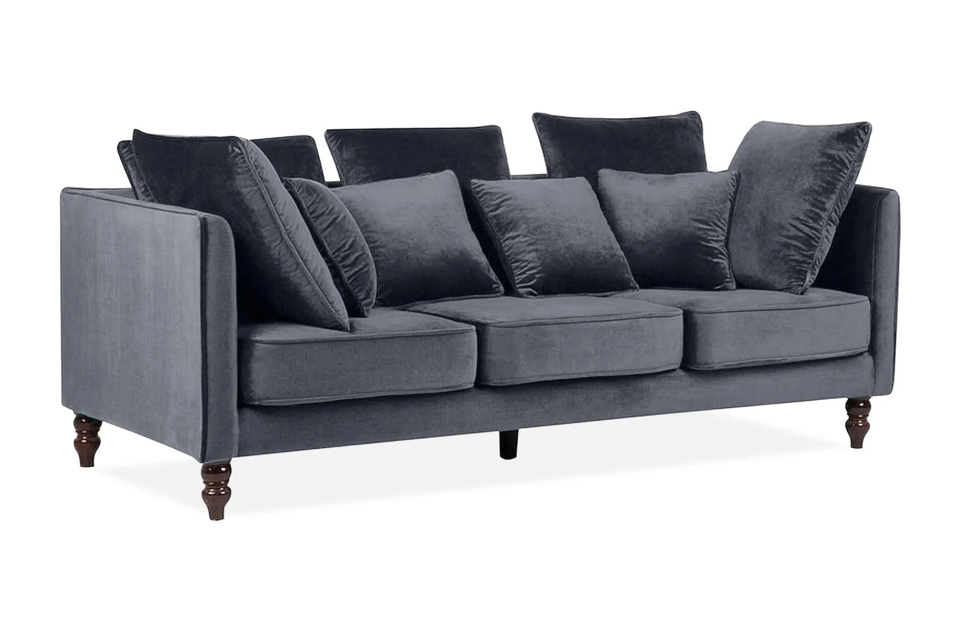 Velour Sofa & Fløyel Sofa-Fenstad Sofa 3-seter Grey