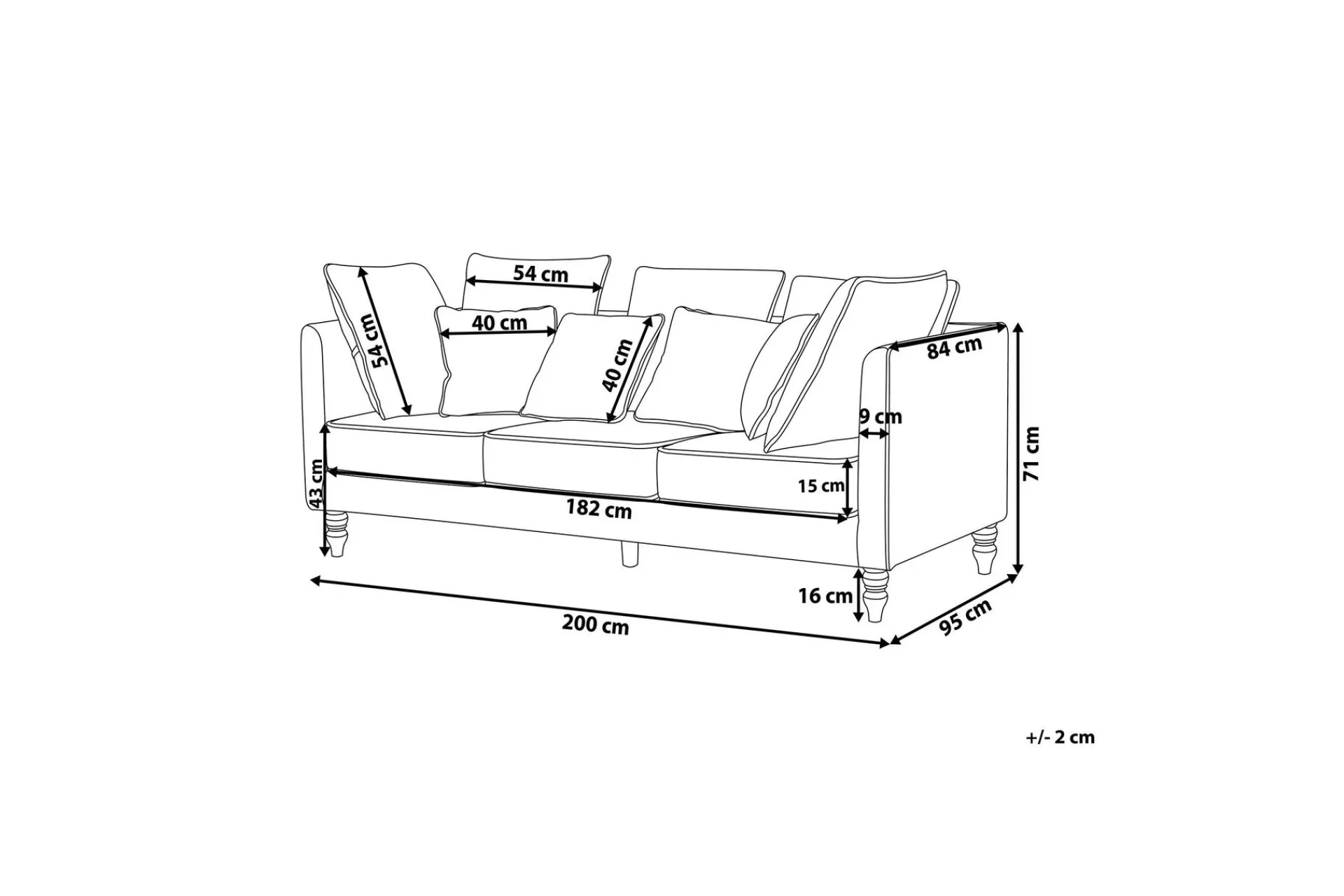 Velour Sofa & Fløyel Sofa-Fenstad Sofa 3-seter Grey