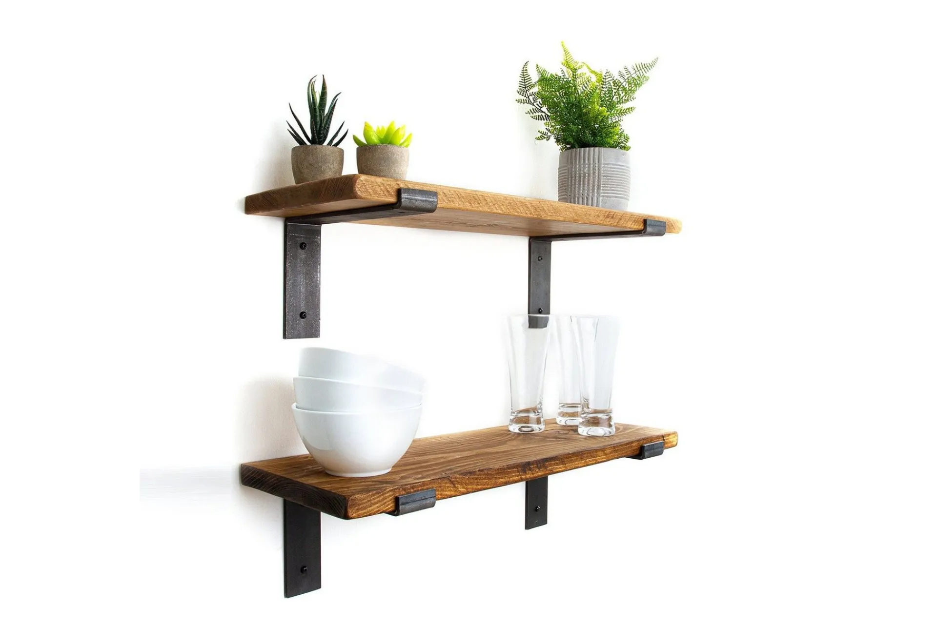 Vegghylle-Fercho Vegghylle 40 cm Valnöt,Svart