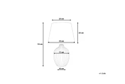 Bordlampe|Soveromslampe-Fergus Bordlampe 33 cm Grå