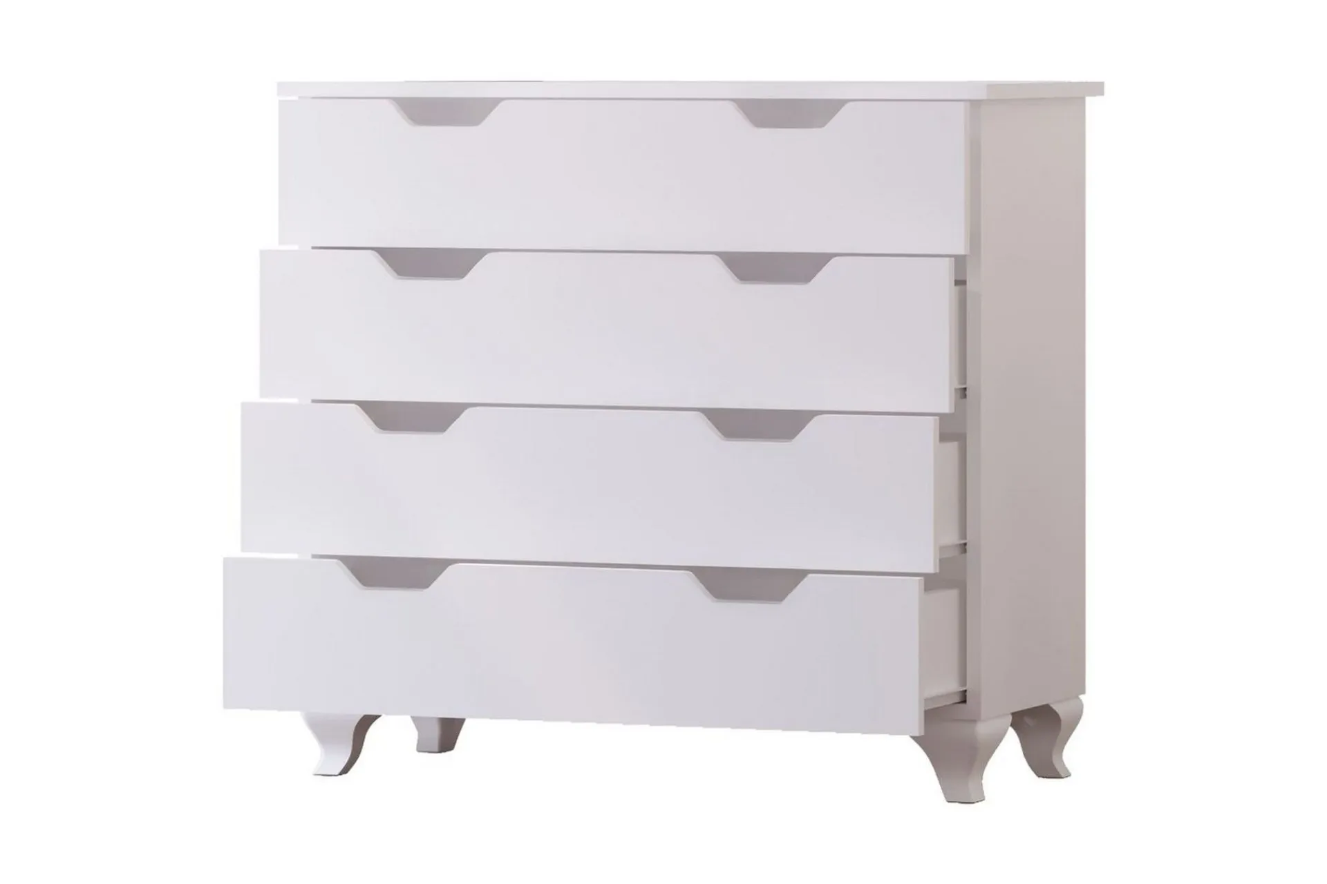 Kommode|Entrekommode-Feylor Hjørnekommode 86 cm Matt hvit