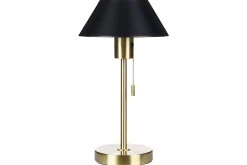 Nattbordslampe|Bordlampe-Filfla Bordlampe 37 cm E27 Messing,Svart
