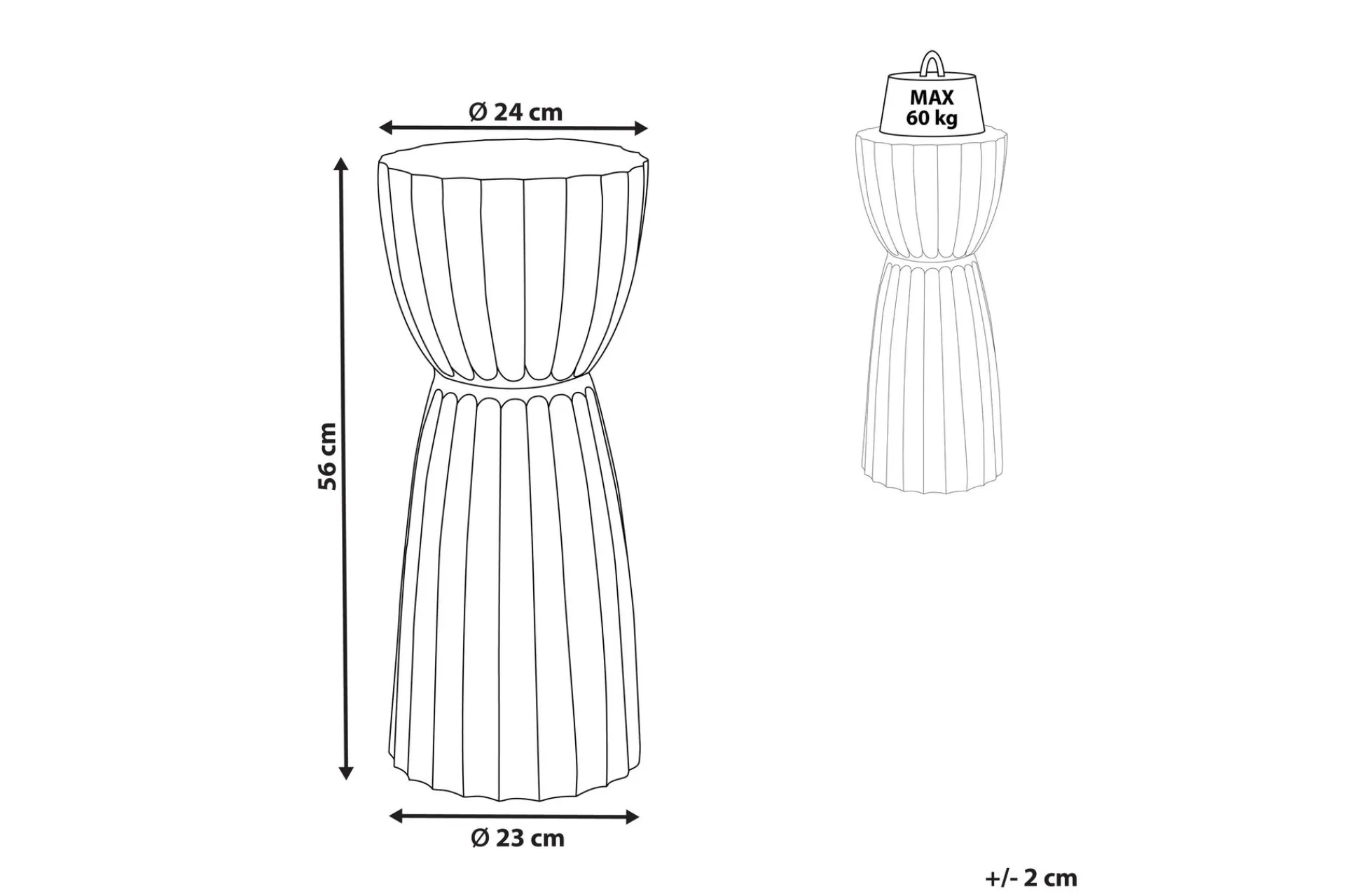 Firmin Sidebord 24 cm