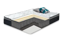Madrasser-Fjermadrass HARMONY DELUX 160x200xH30cm Hvit,Grey