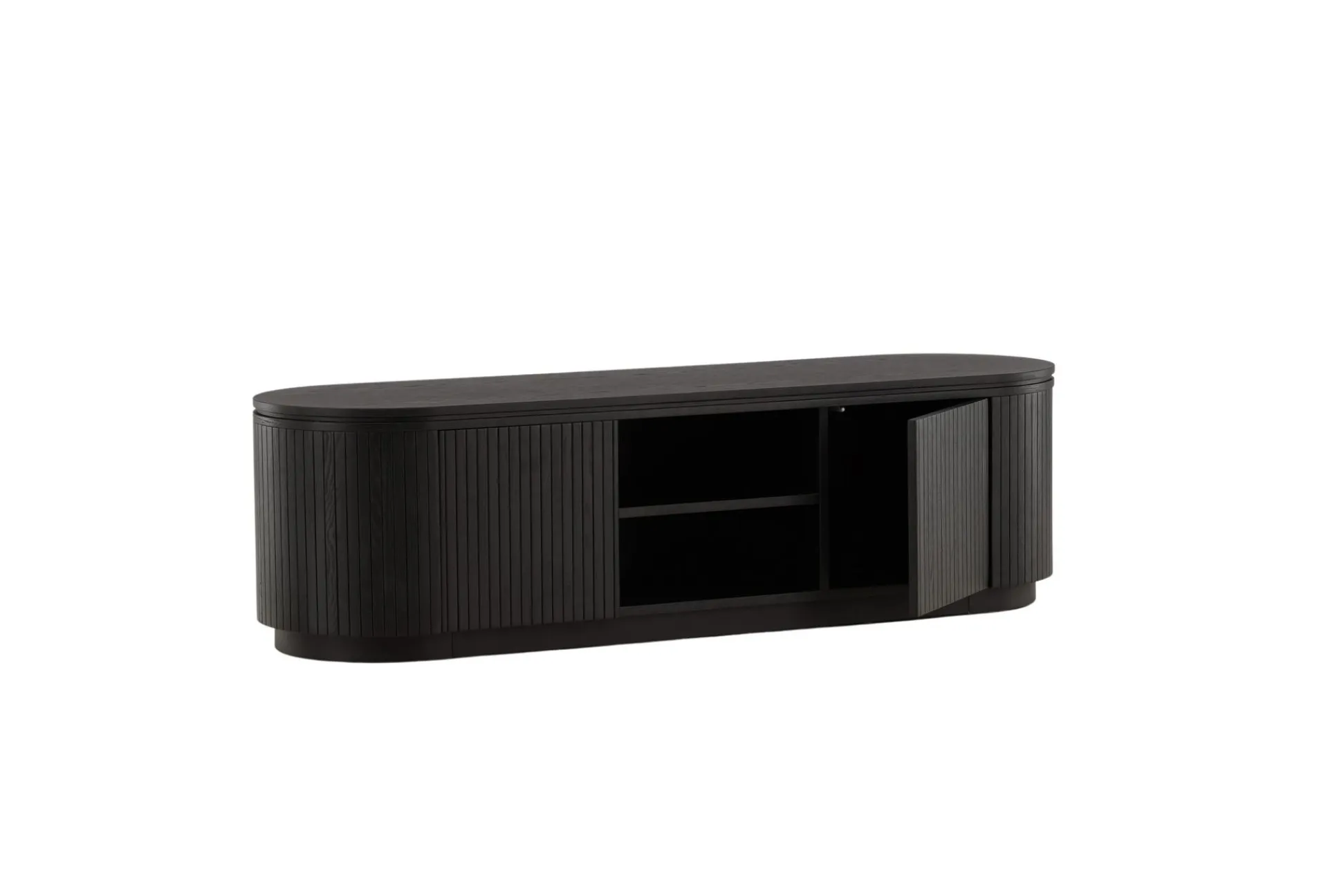 VIND Tv-Benk & Mediabenk-Fjällbacka Tv-benk 160x48 cm Svart