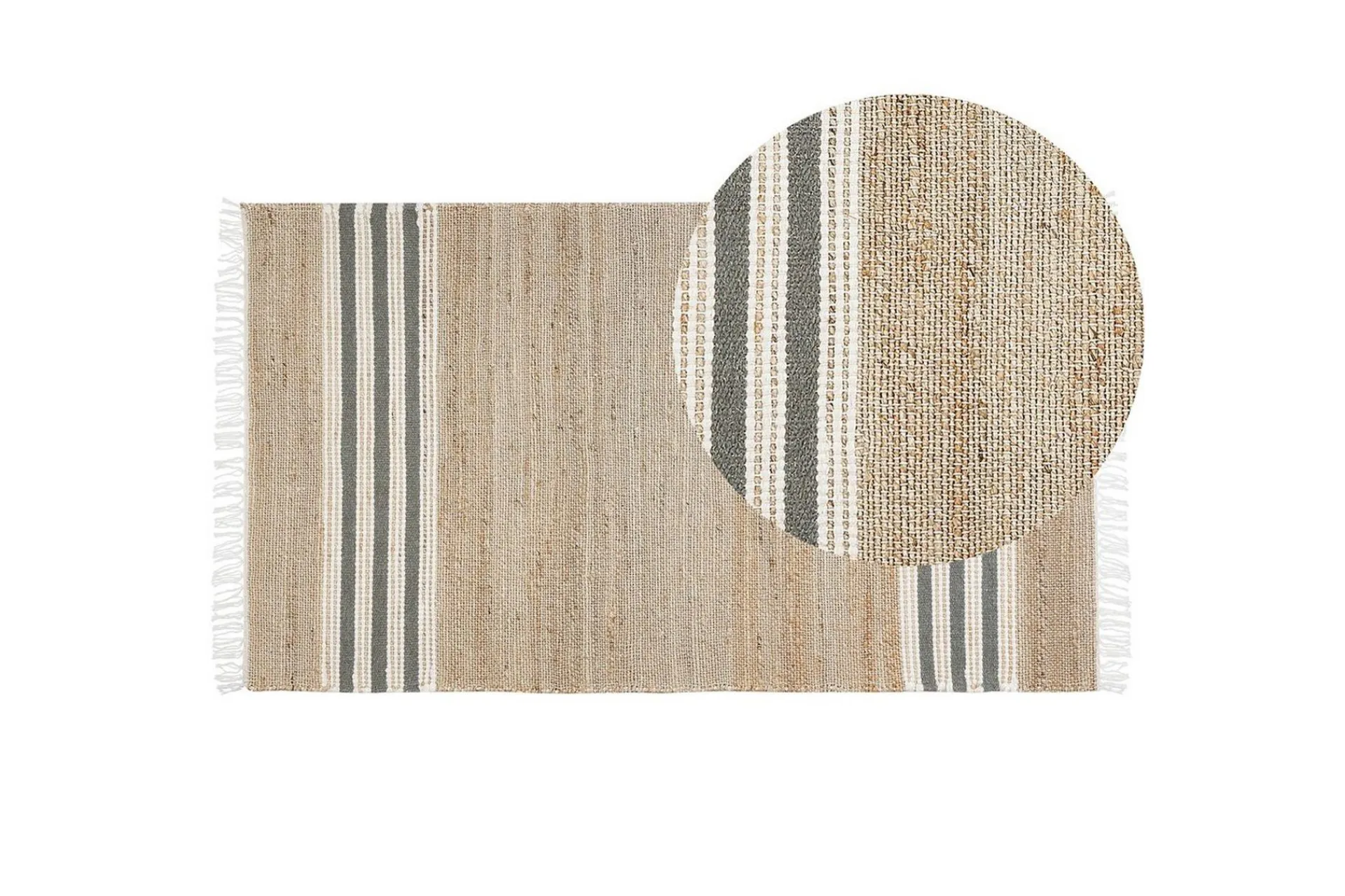 Flatvevde Tepper-Flatvevd Mirza Beige,Natural,Grey,Hvit