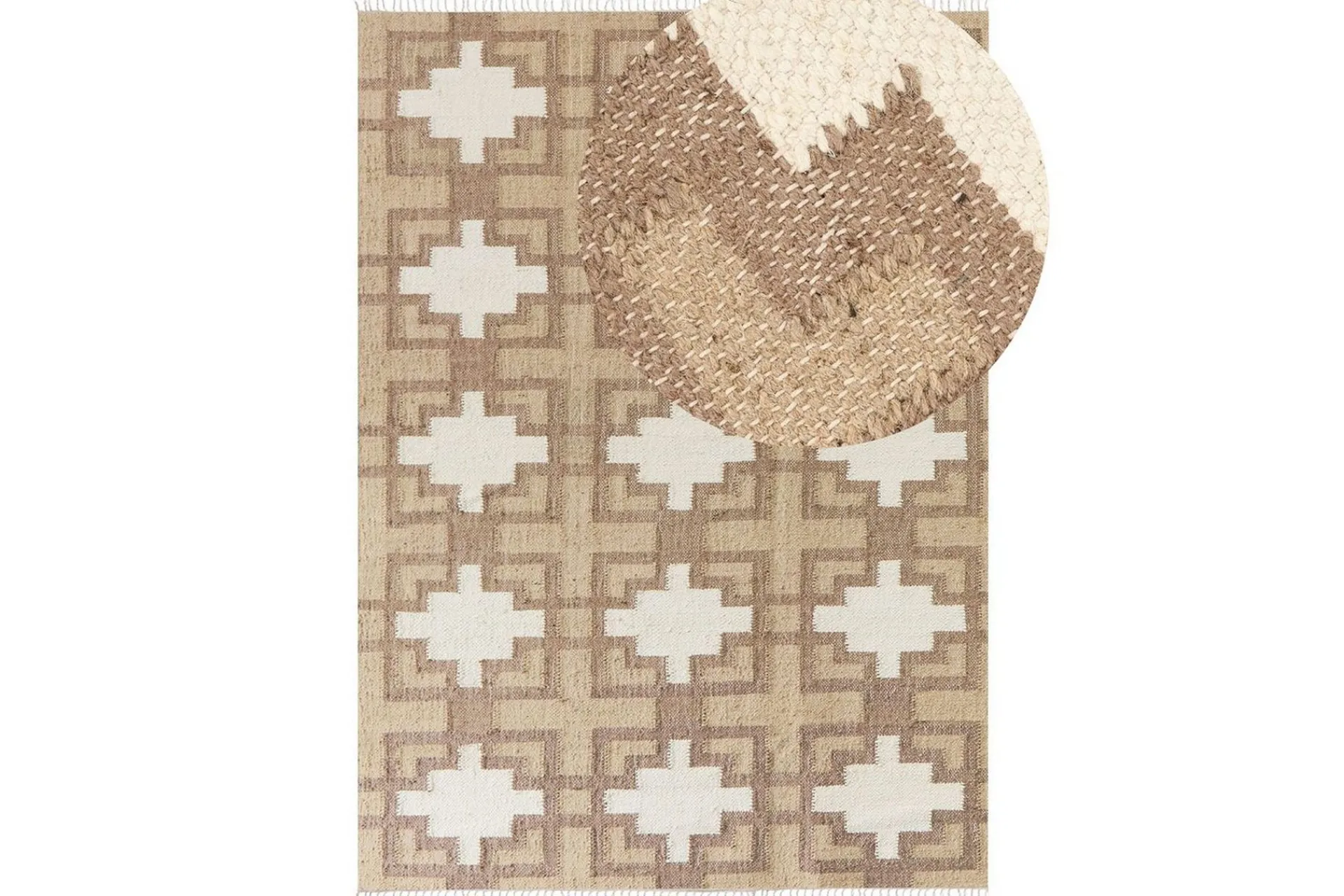 Flatvevde Tepper-Flatvevet Konurtay Beige