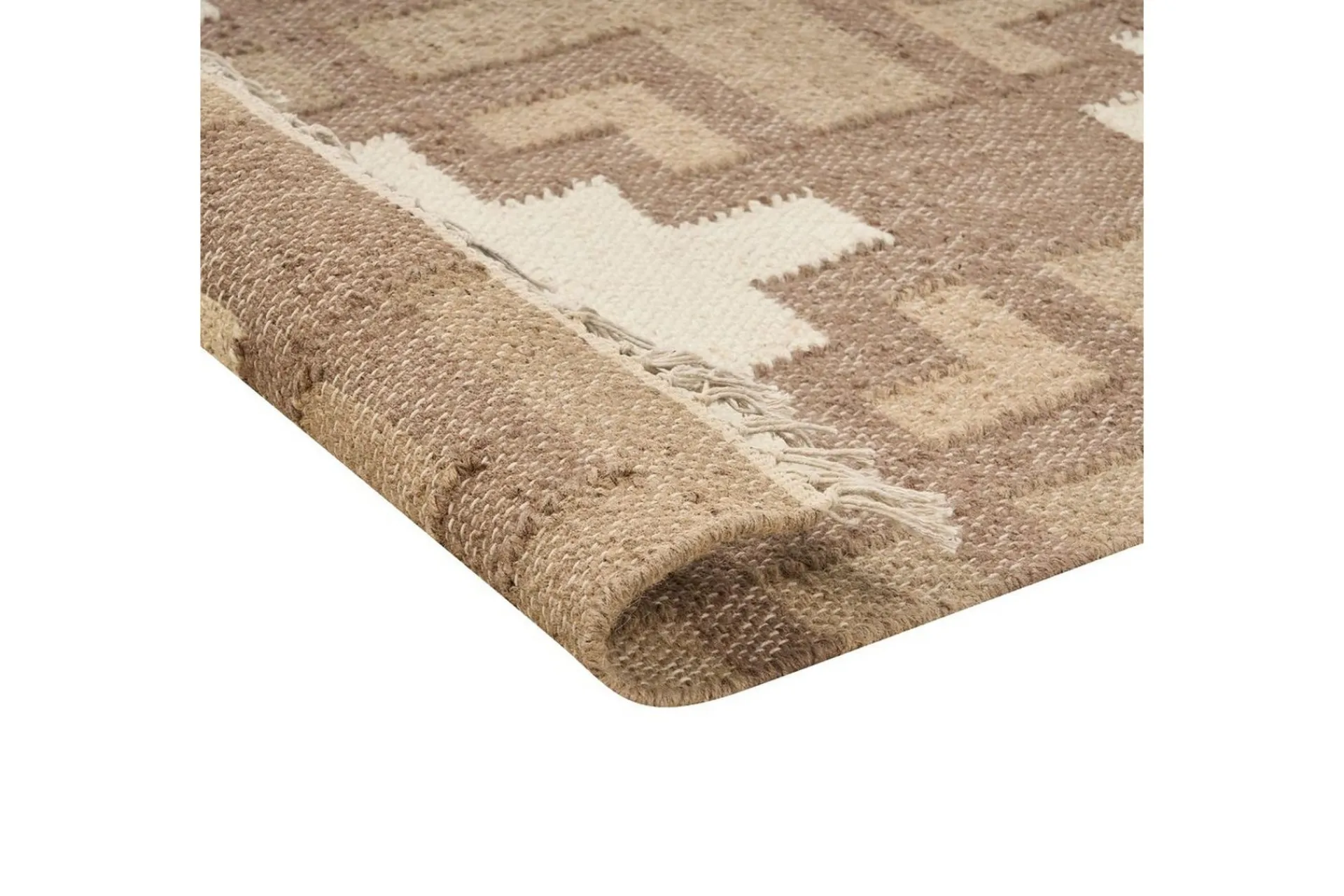 Flatvevde Tepper-Flatvevet Konurtay Beige