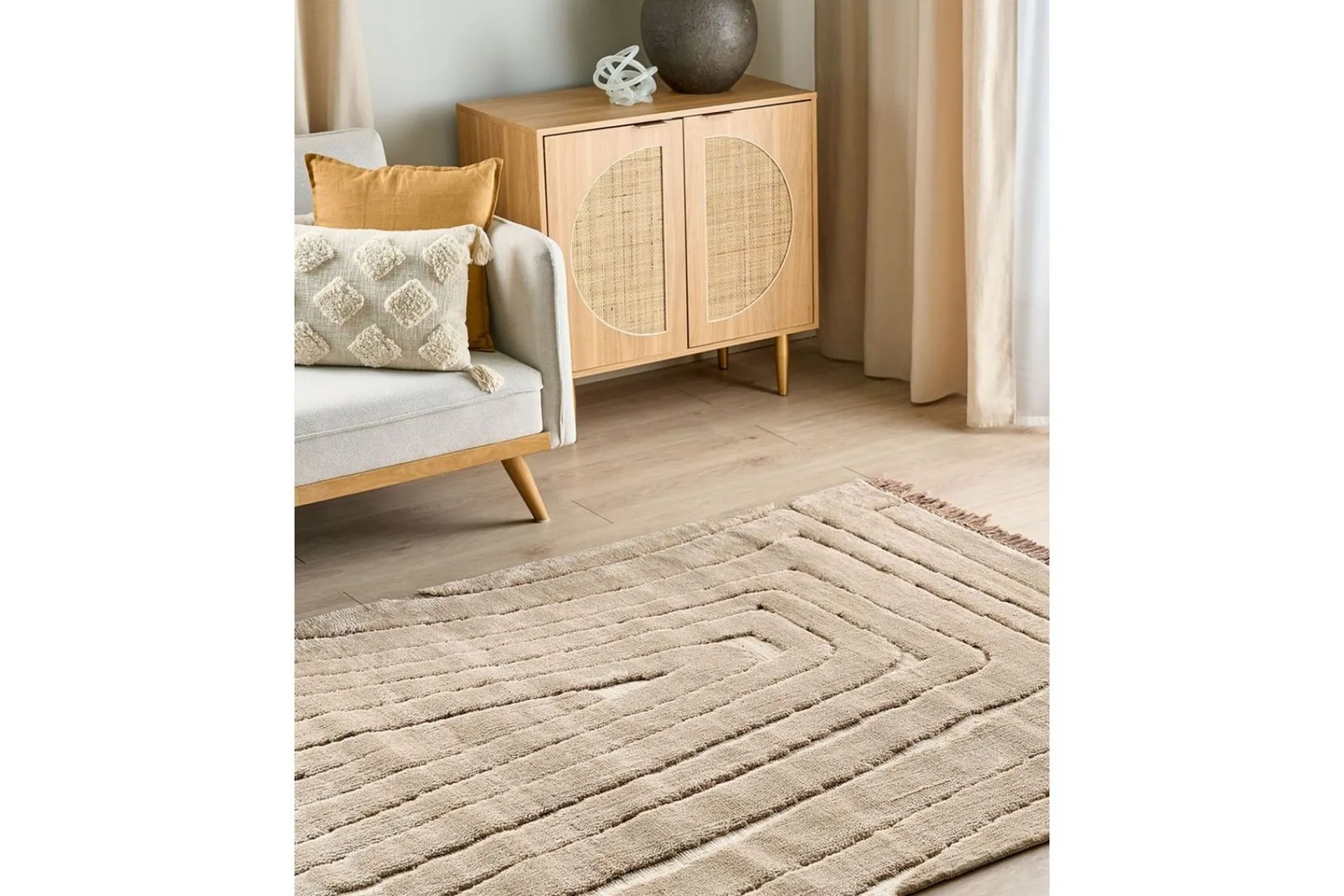 Flatvevde Tepper-Flatvevet Sazoo Beige