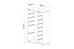 Flerbruks Kapasitetskap Kjerne (69,5 x 109 x 30 cm) Hvit / Veyaa
