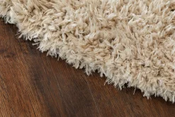 KM Home Moderne Tepper-Floki Ryematte 240 cm Rund Natur