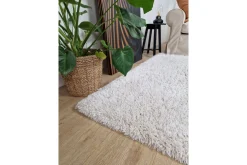 KM Home Moderne Tepper-Floki Ryematte 200x290 cm Rektangulær Hvit