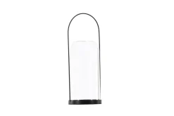 Venture Home Lysestaker Og Lykter-Flora Lyslykt 13x35 cm Svart