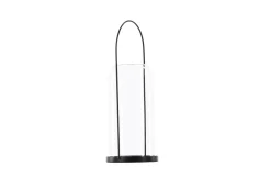 Venture Home Lysestaker Og Lykter-Flora Lyslykt 13x35 cm Svart