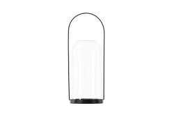 Venture Home Lysestaker Og Lykter-Flora Lyslykt 13x35 cm Svart