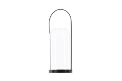 Venture Home Lysestaker Og Lykter-Flora Lyslykt 13x35 cm Svart