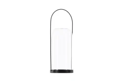 Venture Home Lysestaker Og Lykter-Flora Lyslykt 13x35 cm Svart