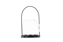 Venture Home Lysestaker Og Lykter|Stearinlys-Flora Lyslykt 14x14 cm Svart