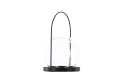 Venture Home Lysestaker Og Lykter|Stearinlys-Flora Lyslykt 14x14 cm Svart