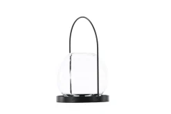 Venture Home Lysestaker Og Lykter|Stearinlys-Flora Lyslykt 14x14 cm Svart