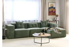 Hjørnesofa-Floriana Hjørnesofa 3-seter Grønn