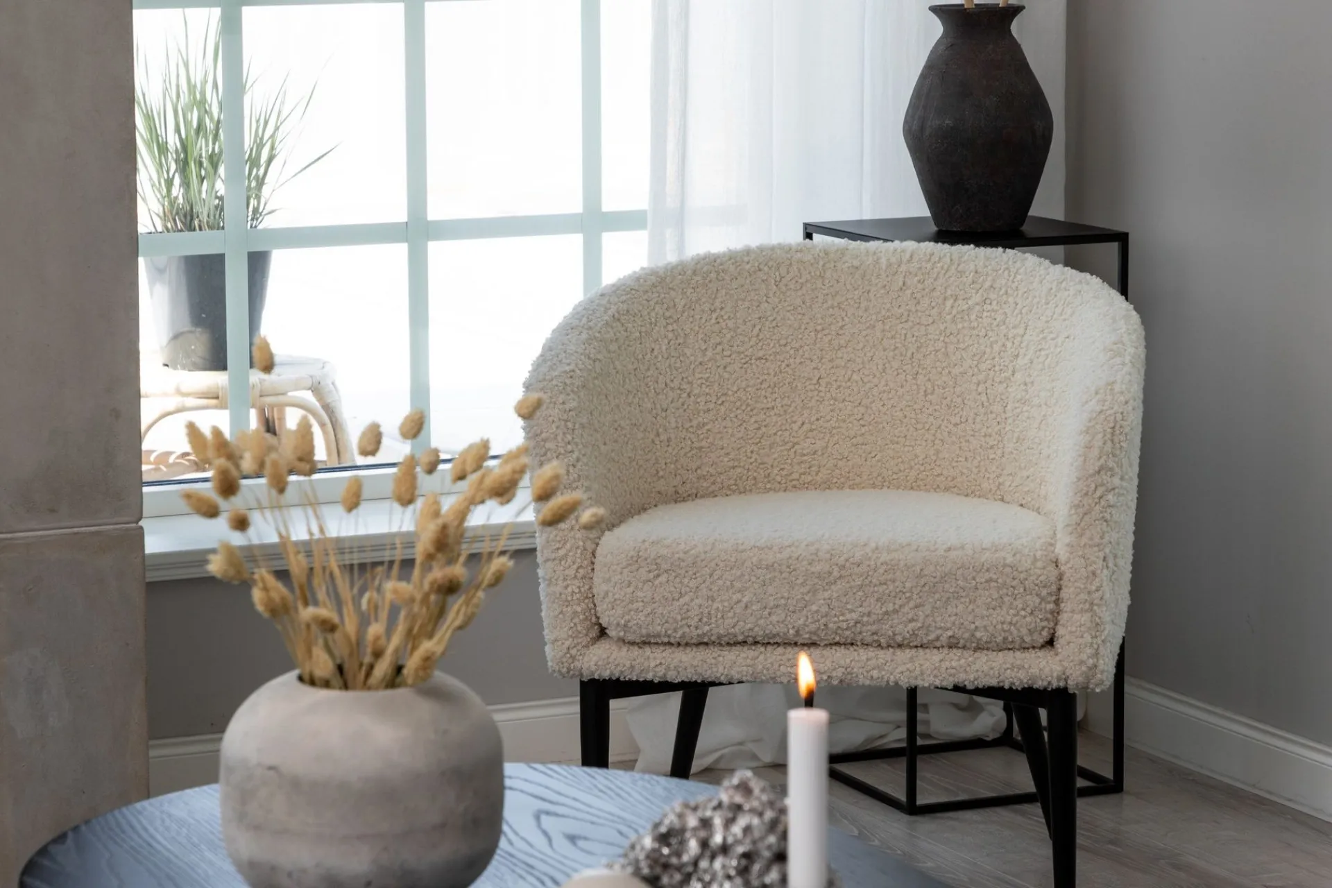 Venture Home Lenestoler-Fluffy Lenestol Hvit